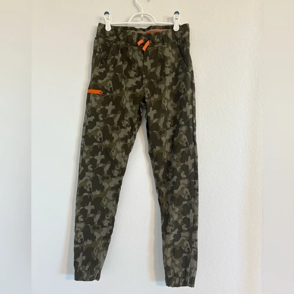 Weatherproof Vintage Youth Boys Green Camo Tech Jogger Pants